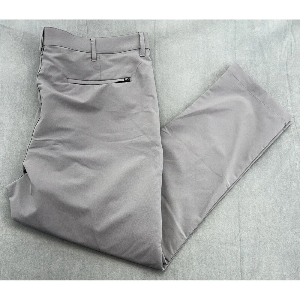 Banana Republic Pants Mens 40x30 Gray Performance Golf Tech Zip Pocket Polyester